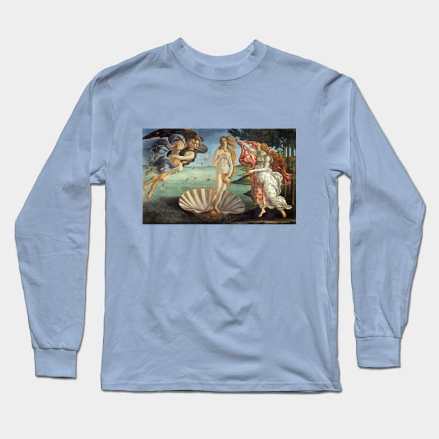 The Birth of Venus by Sandro Botticelli Long Sleeve T-Shirt by MasterpieceCafe